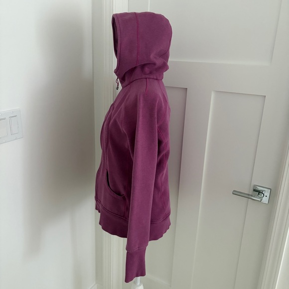 Lululemon Scuba Hoodie Full Zip Pink/Purple Thumbholes Women’s Gym Sz 12*R23 - Picture 3 of 5